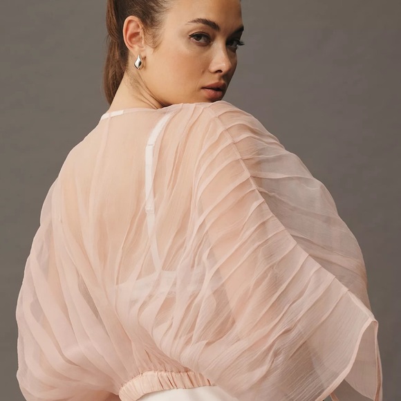 ANTHROPOLOGIE ✨FINAL sheer volume KIMONO shrug jacket OSFMworn once for JVN! FAB - Picture 5 of 8